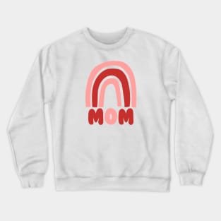 Mom - Red Rainbow Crewneck Sweatshirt